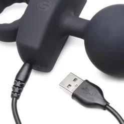 XR Brands 10X Dark Ratter Vibrating Silicone Anal Beads -Magasin discount de jouets sexuels 10x dark ratter vibrating silicone anal beads 3