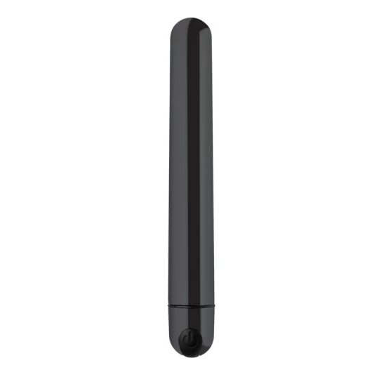 XR Brands 10X Slim Metallic Bullet Black 1 XR Brands 10X Slim Metallic Bullet Black
