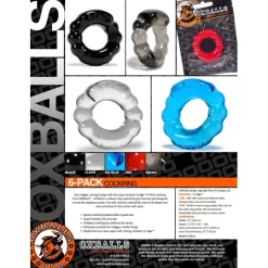 Oxballs 6-PACK SPORT Cockring Extensible -Magasin discount de jouets sexuels 6 pack sport cockring extensible 4