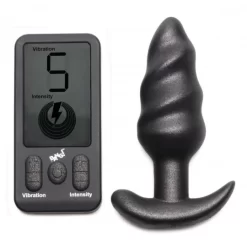 XR Brands BANG Swirl Butt Plug Télécommande LCD