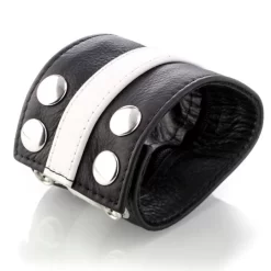 Bracelet Porte-billets Cuir Zip Blanc