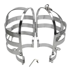 Cage De Tête En Acier -Magasin discount de jouets sexuels cage de tete en acier 4