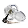 XR Brands Clear Captor Chastity Cage Transparente Sans Cadenas