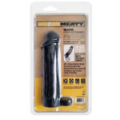 Meaty Cock Extender Black -Magasin discount de jouets sexuels cock extender black 2