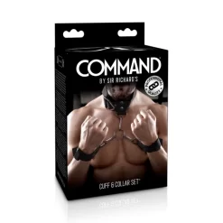 COMMAND Set Collier Et Menottes Bdsm Ajustables -Magasin discount de jouets sexuels command set collier et menottes bdsm ajustables 3