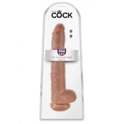Gode KING COCK 14" 35cm Tan