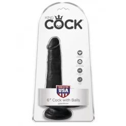 Gode KING COCK 6" 15cm Black
