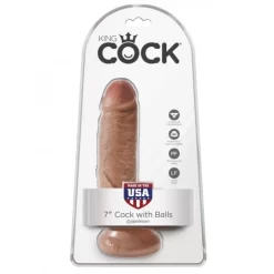 Gode KING COCK 7" 18cm Tan