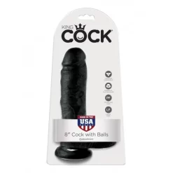 Gode KING COCK 8" 20cm Black