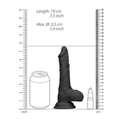 Gode Ventouse Réaliste Avec Testicules 18.6cm -Magasin discount de jouets sexuels gode ventouse realiste avec testicules 186cm 3