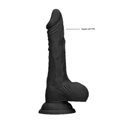 Gode Ventouse Réaliste Avec Testicules 18.6cm -Magasin discount de jouets sexuels gode ventouse realiste avec testicules 186cm 6
