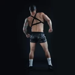 Harnais élastique Avec Cockring -Magasin discount de jouets sexuels harnais elastique avec cockring 4