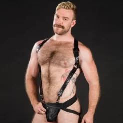 Harnais Hunter Noir -Magasin discount de jouets sexuels harnais hunter noir 2