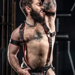 Harnais Hunter Rouge -Magasin discount de jouets sexuels harnais hunter rouge 3