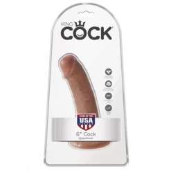 KING COCK 6" 15cm Tan