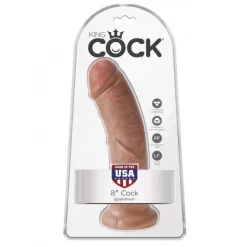 KING COCK 8" 20cm Tan