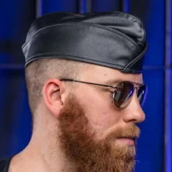 Leather Garrison Cap