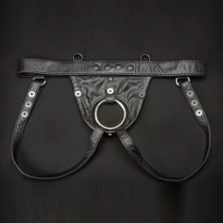Leather Hidden Ring Jock -Magasin discount de jouets sexuels leather hidden ring jock 3