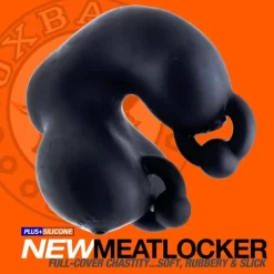 Oxballs MEATLOCKER Full Cover Chastity Black -Magasin discount de jouets sexuels meatlocker full cover chastity black 2