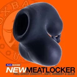 Oxballs MEATLOCKER Full Cover Chastity Black -Magasin discount de jouets sexuels meatlocker full cover chastity black 3