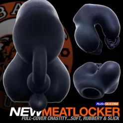 Oxballs MEATLOCKER Full Cover Chastity Black -Magasin discount de jouets sexuels meatlocker full cover chastity black 9