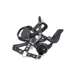 Mister B Mr B Leather Pig Head Harness Black -Magasin discount de jouets sexuels mr b leather pig head harness black 4