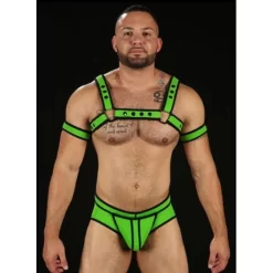 Neo Bold Bulldog Harness Lime -Magasin discount de jouets sexuels neo bold bulldog harness lime 3