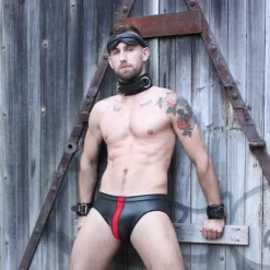 Mr S Neoprene Locking Bondage Collier -Magasin discount de jouets sexuels neoprene locking bondage collier 3