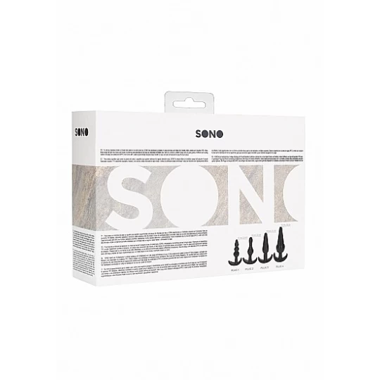 Sono No. 80 - 4-Piece Butt Plug Set - Black 2 Sono No. 80 - 4-Piece Butt Plug Set - Black – Image 2