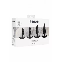 Sono No. 80 - 4-Piece Butt Plug Set - Black