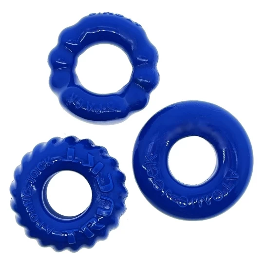 Oxballs OX BONEMAKER Pack De 3 Cockrings Bleus 4 Oxballs OX BONEMAKER Pack De 3 Cockrings Bleus – Image 4