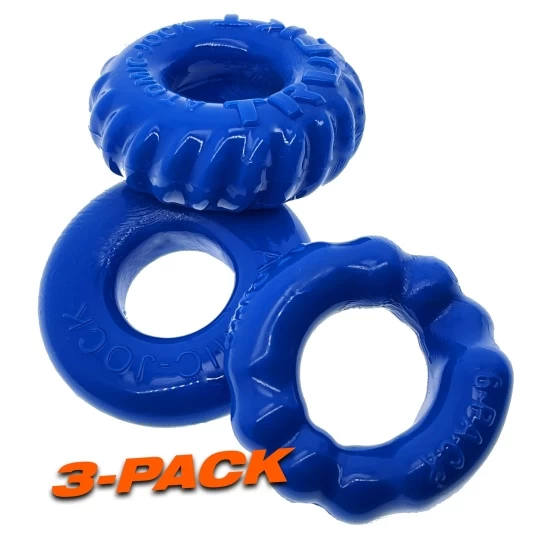 Oxballs OX BONEMAKER Pack De 3 Cockrings Bleus 5 Oxballs OX BONEMAKER Pack De 3 Cockrings Bleus – Image 5