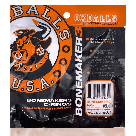 Oxballs OX BONEMAKER Pack De 3 Cockrings Noirs 6 Oxballs OX BONEMAKER Pack De 3 Cockrings Noirs – Image 6