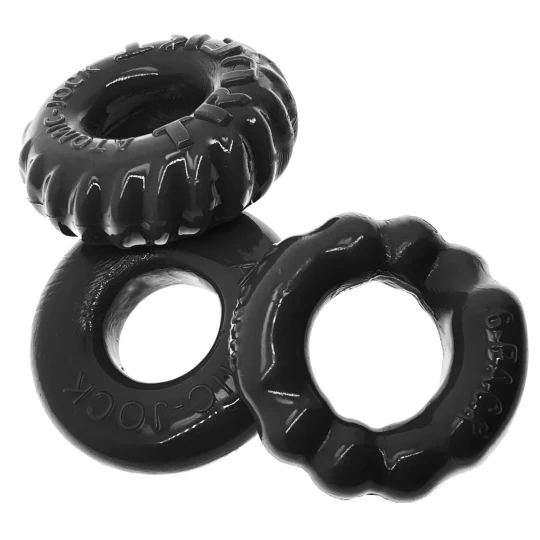 Oxballs OX BONEMAKER Pack De 3 Cockrings Noirs 1 Oxballs OX BONEMAKER Pack De 3 Cockrings Noirs