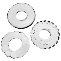 Oxballs OX BONEMAKER Pack De 3 Cockrings Transparents -Magasin discount de jouets sexuels ox bonemaker pack de 3 cockrings transparents 2