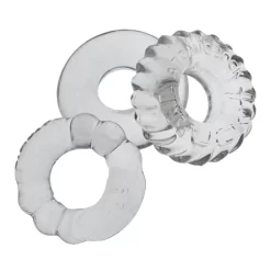 Oxballs OX BONEMAKER Pack De 3 Cockrings Transparents