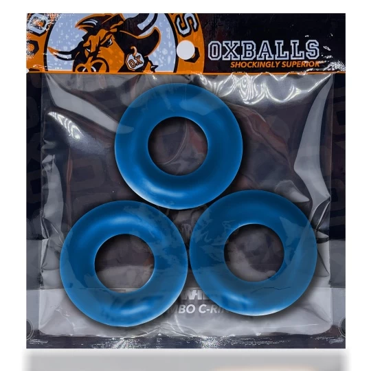 Oxballs OX FAT WILLY Pack De 3 Cockrings Bleus 2 Oxballs OX FAT WILLY Pack De 3 Cockrings Bleus – Image 2