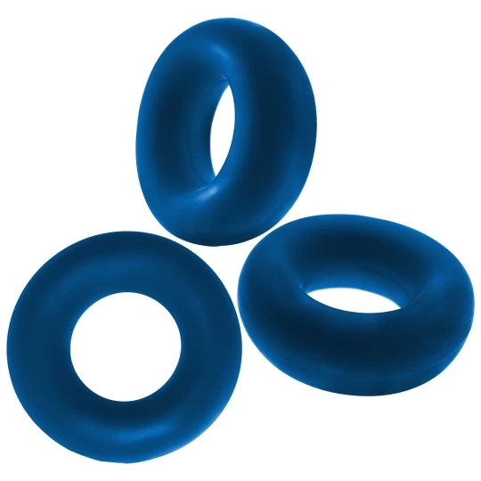 Oxballs OX FAT WILLY Pack De 3 Cockrings Bleus 3 Oxballs OX FAT WILLY Pack De 3 Cockrings Bleus – Image 3