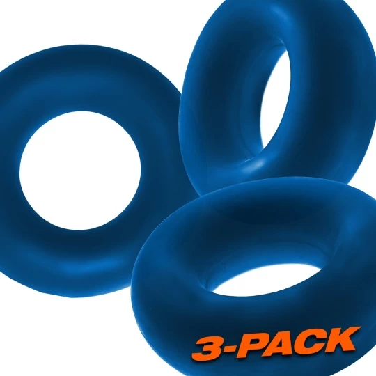 Oxballs OX FAT WILLY Pack De 3 Cockrings Bleus 4 Oxballs OX FAT WILLY Pack De 3 Cockrings Bleus – Image 4