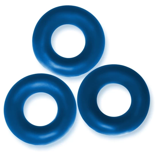 Oxballs OX FAT WILLY Pack De 3 Cockrings Bleus 1 Oxballs OX FAT WILLY Pack De 3 Cockrings Bleus