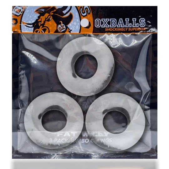 Oxballs OX FAT WILLY Pack De 3 Cockrings Clear 3 Oxballs OX FAT WILLY Pack De 3 Cockrings Clear – Image 3