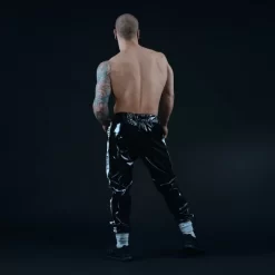 Pantalon Vinyle Bandes Blanches -Magasin discount de jouets sexuels pantalon vinyle bandes blanches 2