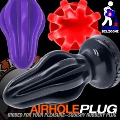 Oxballs Plug à Ailettes AIRHOLE Eggplant -Magasin discount de jouets sexuels plug airhole eggplant finned 5