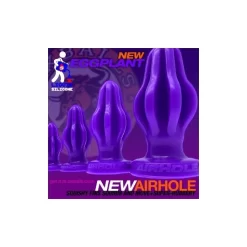 Oxballs Plug à Ailettes AIRHOLE Eggplant -Magasin discount de jouets sexuels plug airhole eggplant finned 6