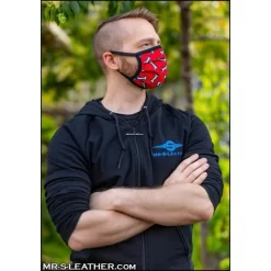 Reversible Hanky Face Mask - Bone Red -Magasin discount de jouets sexuels reversible hanky face mask bone red 2