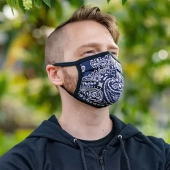 Reversible Hanky Face Mask - Navy