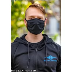 Reversible Hanky Face Mask - Navy -Magasin discount de jouets sexuels reversible hanky face mask navy 6