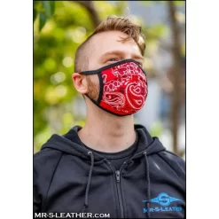Reversible Hanky Face Mask - Red -Magasin discount de jouets sexuels reversible hanky face mask red 3