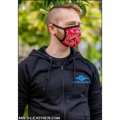 Reversible Hanky Face Mask - Red -Magasin discount de jouets sexuels reversible hanky face mask red 4