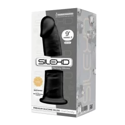Silexd Gode Double Densité Noir 22,8 Cm Modèle 2 -Magasin discount de jouets sexuels sd model 2 dm01 black box 5